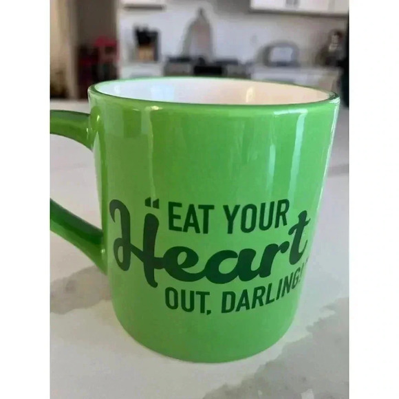 Green M&Ms Eat Your Heart Out Darling Coffee Mug Cup 2021 Mars Candy - Picture 5 of 6